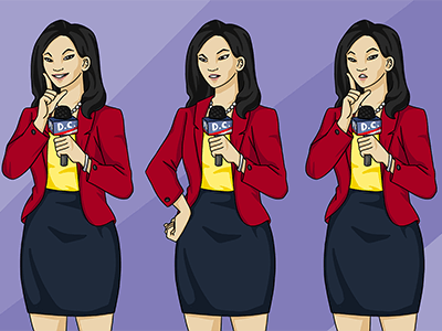 Newscaster Jill Character Sprites